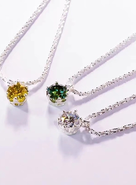 莫桑石波光粼粼满天星六爪项链