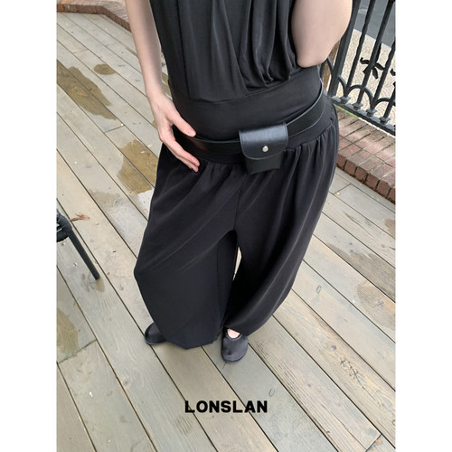 Lonslan BAG 2026春夏新款mini小腰包简约翻盖挂脖腰带包 - 图1