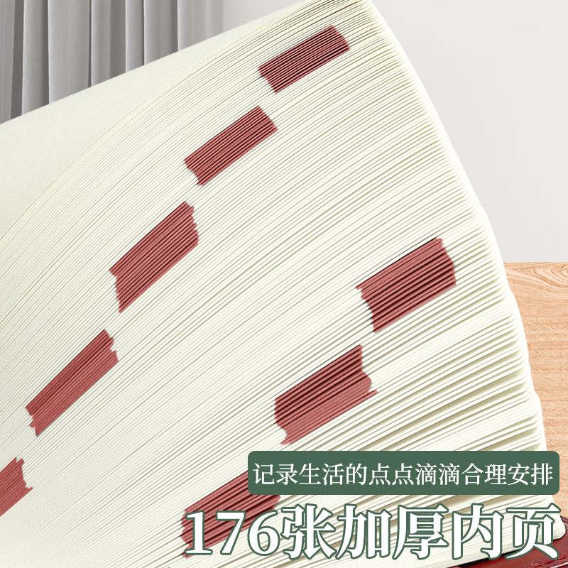 2025年最新日期日程本每日一页a5商务软皮带扣记录记事本自律打卡笔记本子工作计划表带年历日期定制可印logo