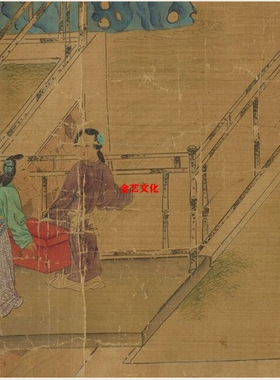 明仇英宫女游园名家工笔装饰画