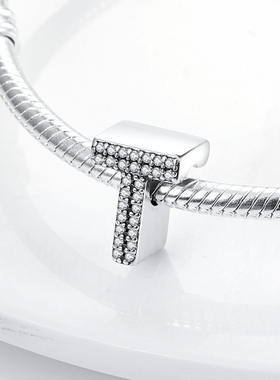 铜镀925银潘家风格DIY字母系英文字母串珠首饰文字符号系列