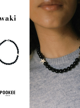 waki黑玛瑙舞步项链原创