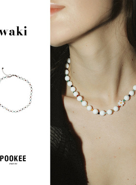 waki鸡蛋花之夏项链原创