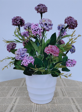 绣球花仿真花高档客厅茶几餐厅餐桌摆花假花摆件房间装饰干花摆设