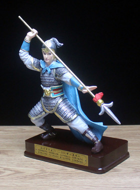 工艺古代风三国人物五虎上将雕像