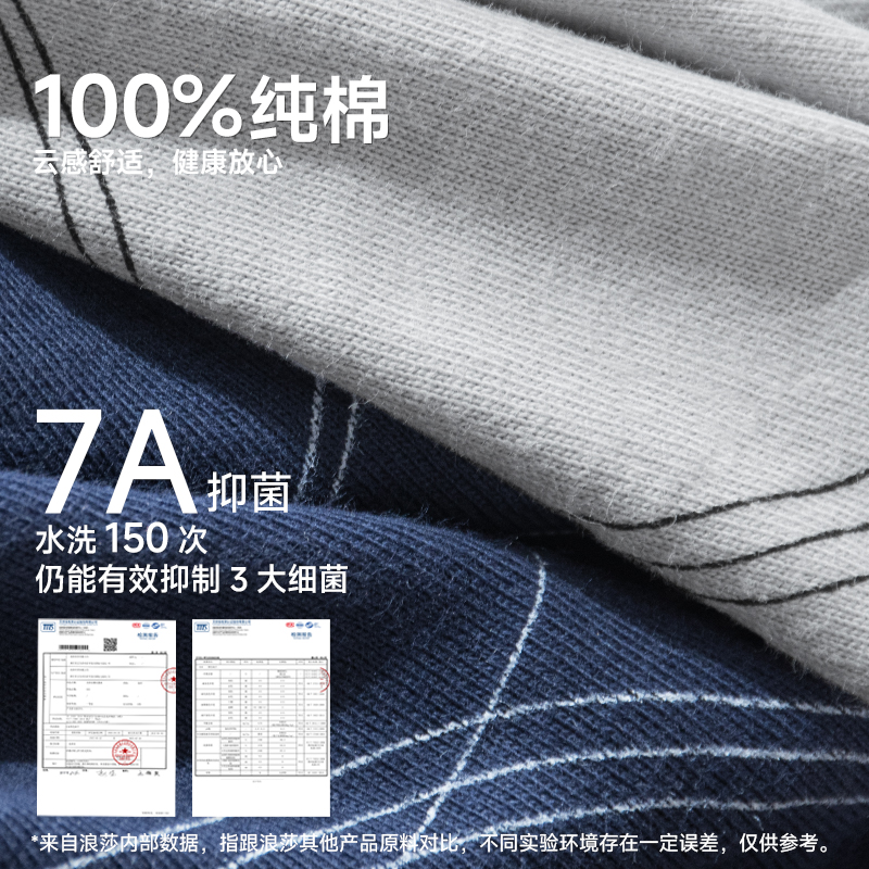 浪莎男士三角内裤纯棉内裤运动低腰透气裤衩宽松大码短裤男式底裤 - 图1