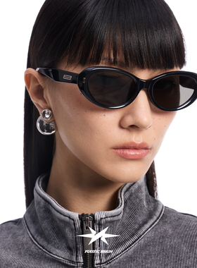PLASTIC BRAIN复古猫眼方圆脸板材墨镜女防紫外线时尚太阳镜