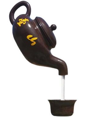 大型玻璃钢悬空流水天壶茶壶模型雕塑室内户外茶园景观装饰摆件