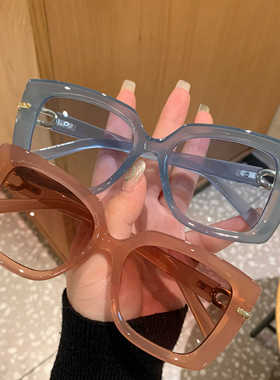 韩系新款方形大框黑色墨镜女时尚夏季遮阳方圆脸显脸小太阳眼镜潮