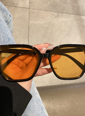 新款圆脸显瘦黑色INS网红眼镜