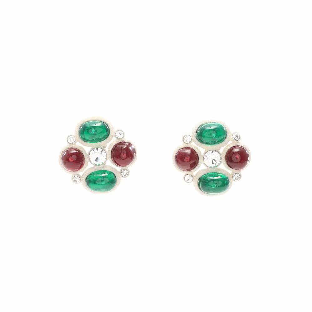 日本直邮中古chanel香奈儿新莱茵石 日本中古直购耳环