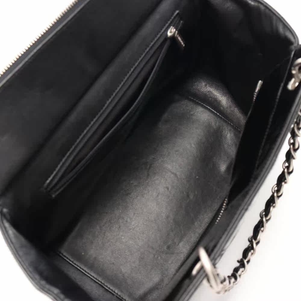 日本直邮中古chanel香奈儿黑手提包 日本中古直购女士包袋