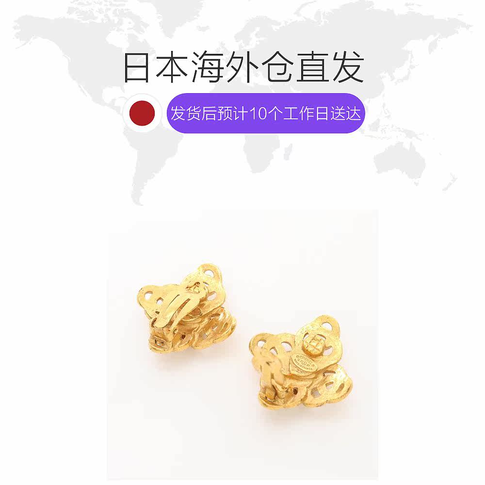 日本直邮中古chanel香奈儿[b]9.0 日本中古直购耳环