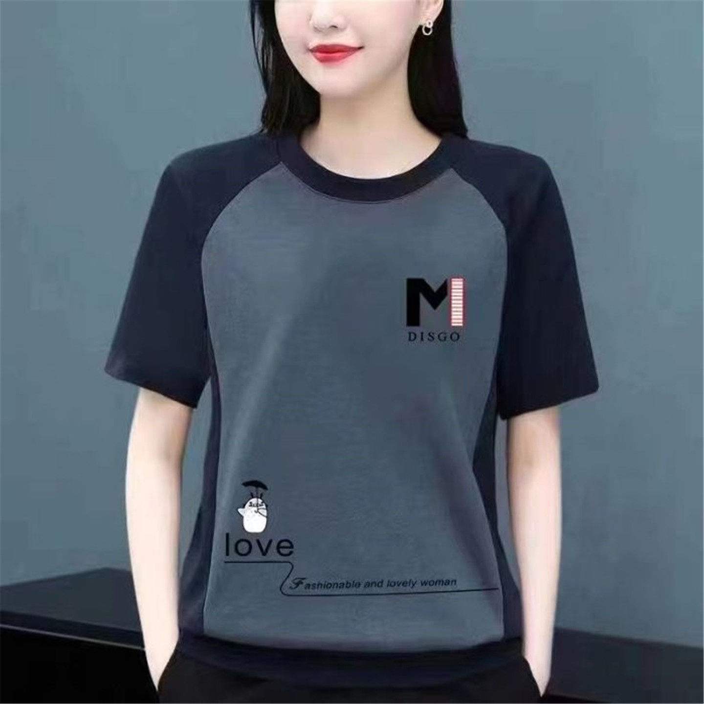 新款纯棉短袖T恤女装夏季大码内搭宽松显瘦印花韩版拼接上衣休闲,淘宝优惠券,粉丝福利购,淘宝优惠卷