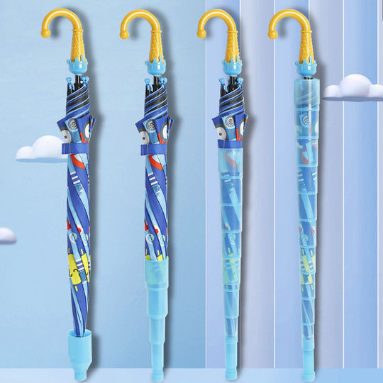 男孩雨伞一年级安全男童黑胶便携小学生幼儿园专用晴雨两用儿童伞