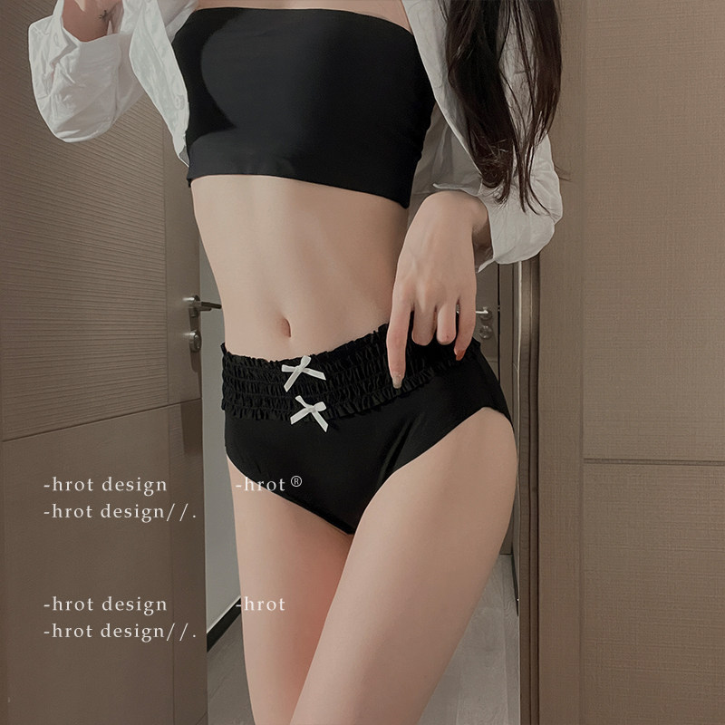 凹凸有致*中高腰收腹提臀内裤纯欲少女蝴蝶结冰丝舒适三角短裤女,淘宝优惠券,粉丝福利购,淘宝优惠卷