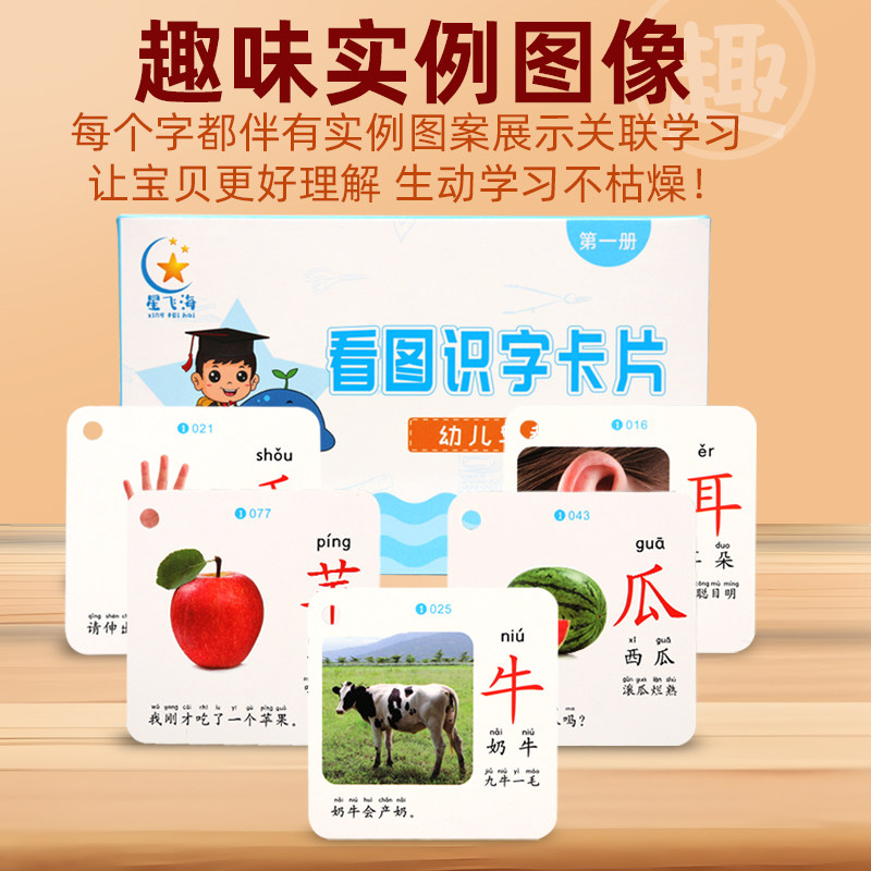 儿童认字识字卡片启蒙早教幼儿园宝宝学龄前象形看图汉字神器全套,淘宝优惠券,粉丝福利购,淘宝优惠卷