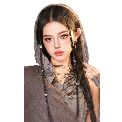 假发辫子女仿真发脏辫马尾y2k甜酷麻花拳击辫辣妹编发网红假辫子 - 图3