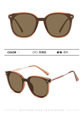 新款时尚女士偏光太阳镜大框高清驾驶防紫外线墨镜穿搭潮流眼镜女