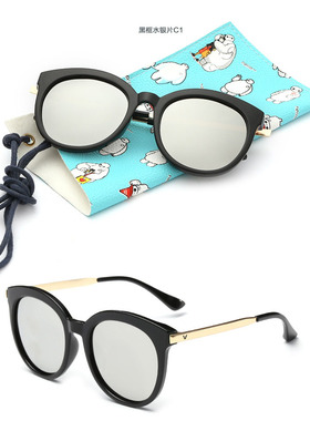 新款儿童偏光太阳镜男女童炫彩