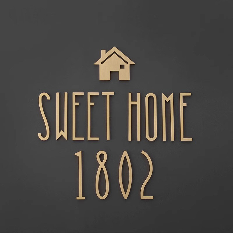 门牌北欧风简约金属家用家门口数字门牌号房间酒店号码牌墙壁装饰挂牌个性数字定制,淘宝优惠券,粉丝福利购,淘宝优惠卷