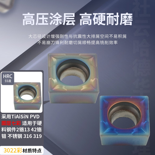 数控刀片SCMT09T304/09T308-TM四方型单面镗孔刀片不锈钢高硬七彩 - 图2