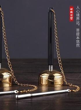 佛具用品全自动引磬黄铜伸缩引罄敲击乐器直柄台湾引庆铜罄法器