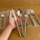 Light luxury hammer pattern knife fork spoon