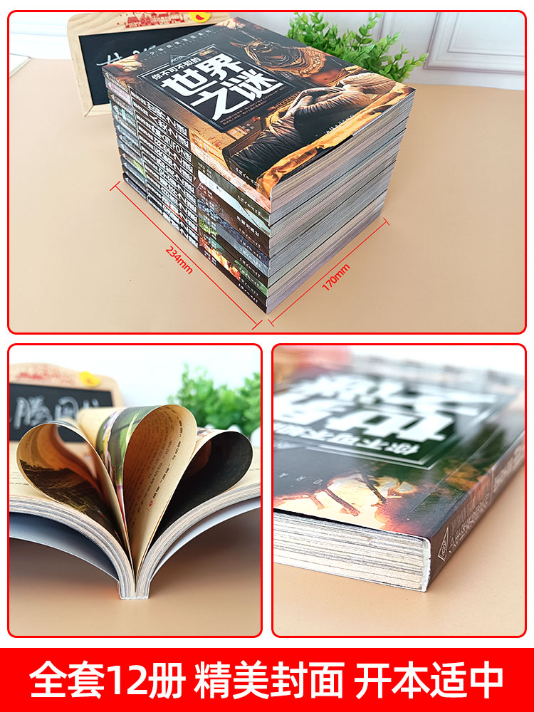 正版世界未解之谜大全集全套12册中小学生科普动物科学恐龙人类之谜中国未解之谜青少年版儿童版百科全书十万个为什么 - 图0