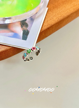 开口戒指925纯银ins女小众设计