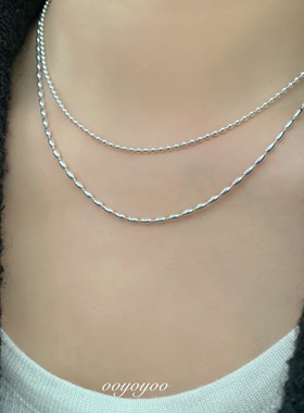 肤感好百搭叠戴925银银项链