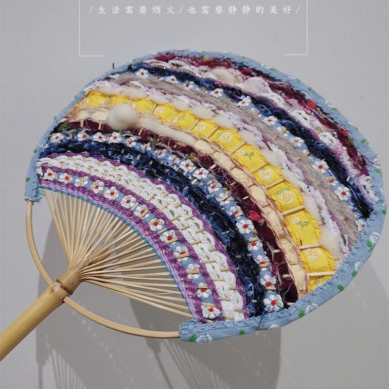 幼儿园非遗手工diy编织扇子骨架壮锦扇子苗族团扇骨架编织材料包,淘宝优惠券,粉丝福利购,淘宝优惠卷