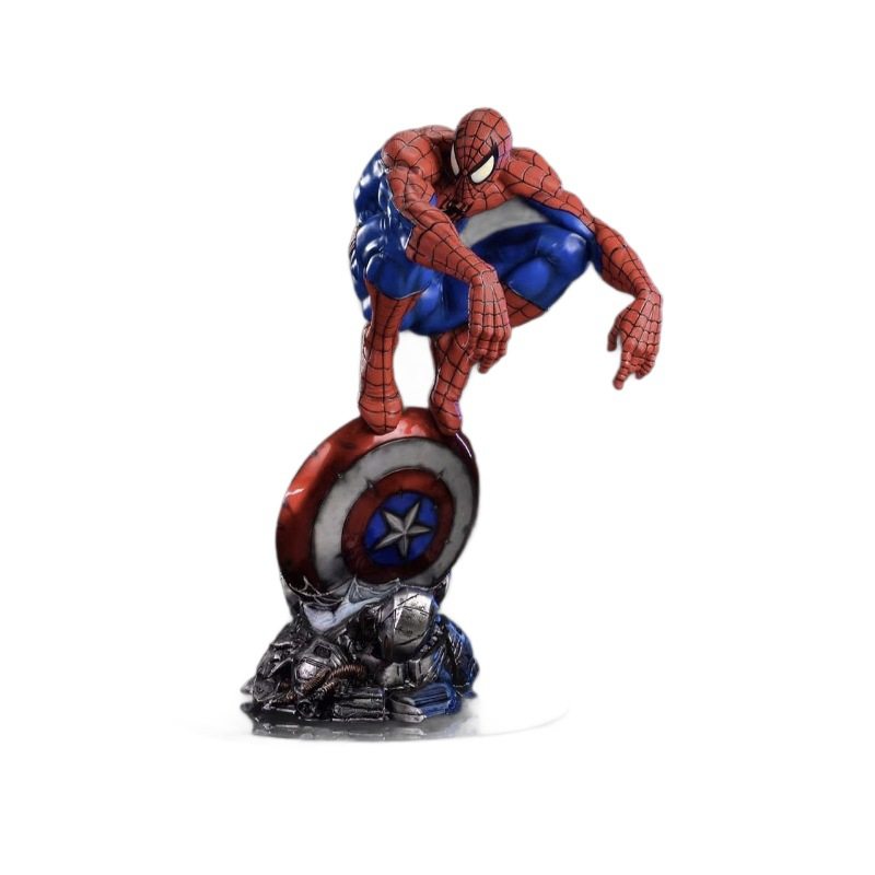 漫威复仇者联盟EXO蹲姿蜘蛛侠手办树脂模玩50cm摆件雕像模型礼物 - 图3