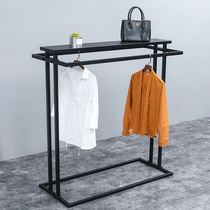 Iron Art Double Bar Middle Island Shelf Men And Women Clothing Shop Double Row Display Shelving Mall Middle Fairway Clothes Hangers