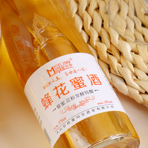 蜜司令蜂蜜酒发酵酒6度高颜值女士甜型微醺果酒375ml*2瓶装礼盒装 - 图0