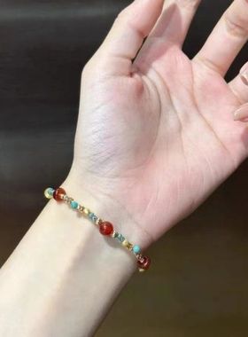 丝绸之路饰品敦煌新中式串珠项链女复古民族风汉服配饰中国风颈链