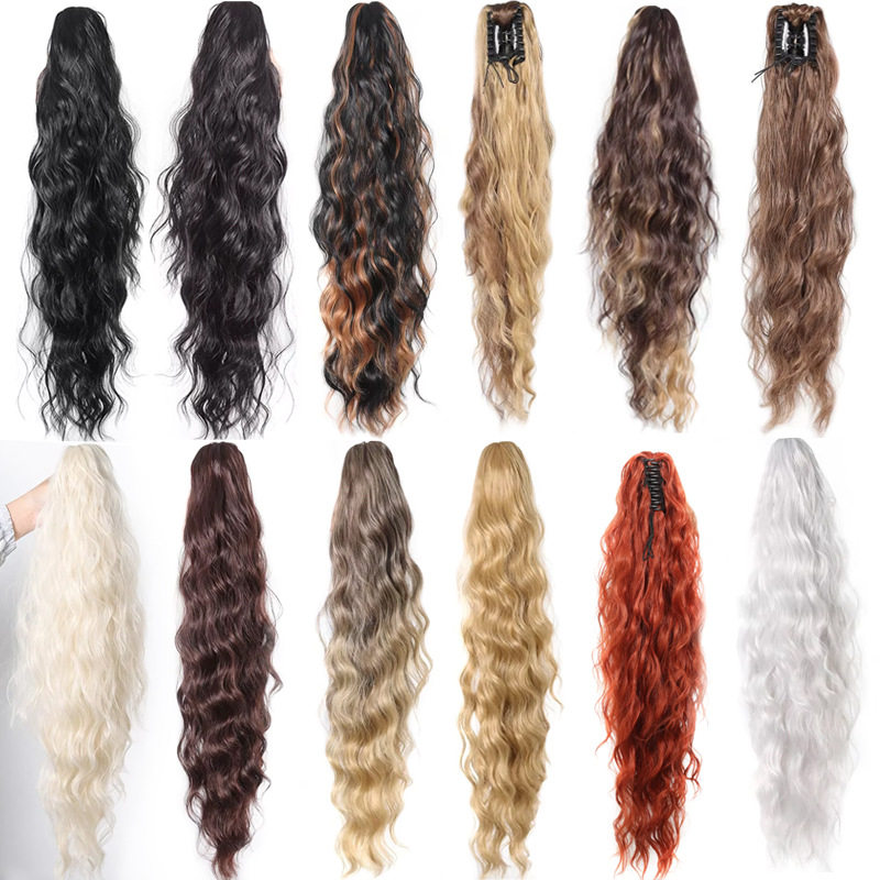 马尾假发欧美拉美卷发抓夹水波纹羊毛卷玉米须高马尾演出假发辫子,淘宝优惠券,粉丝福利购,淘宝优惠卷