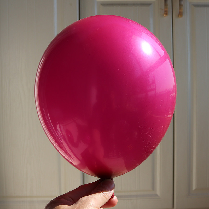 5寸10寸12寸18寸36寸玫红色特大号气球黑色加厚婚礼告白生日布置