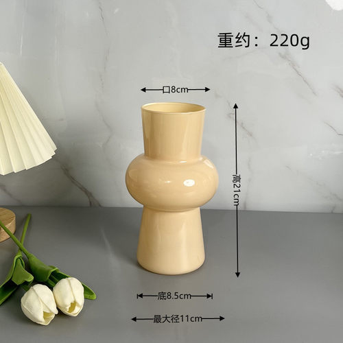 花瓶摆件客厅插花创意简约轻奢高级感玻璃插花水养干鲜花装饰摆件 - 图2