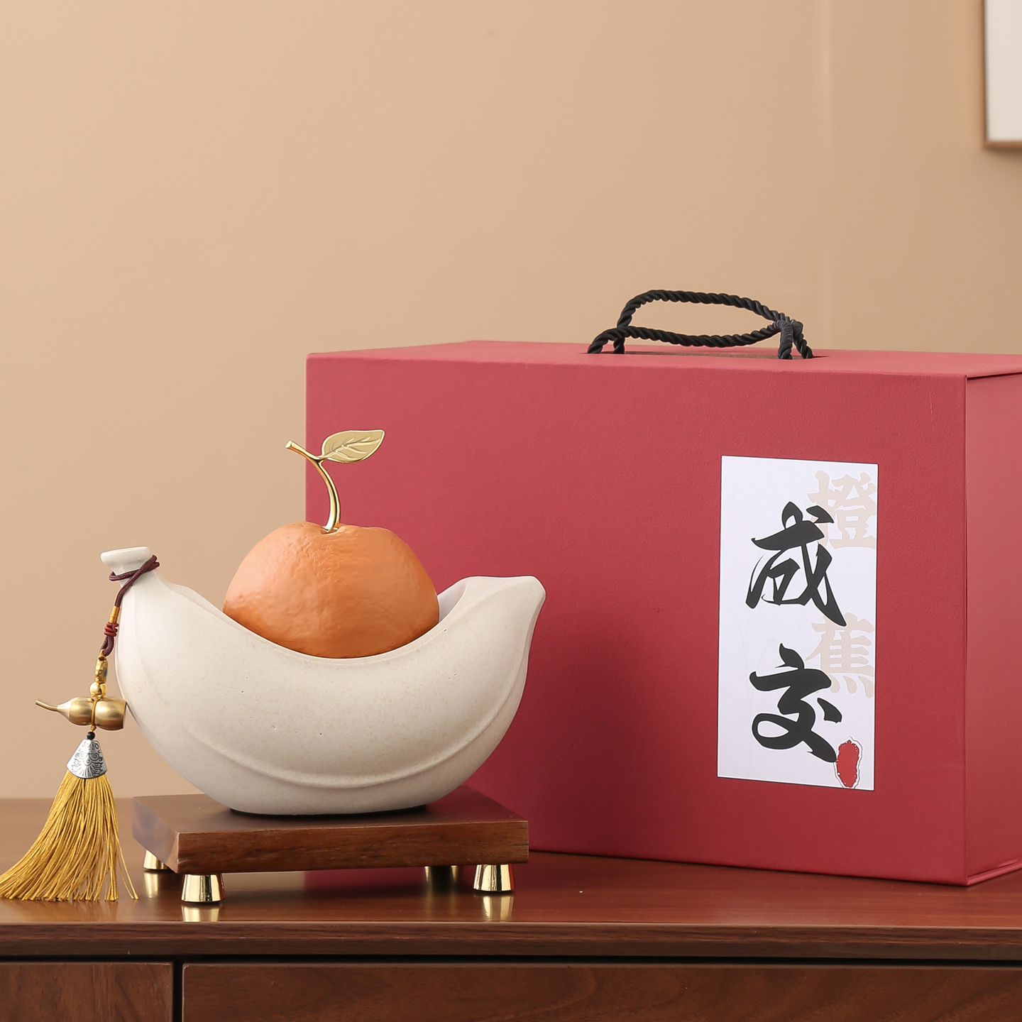 橙蕉有艺术感的工位招财摆件创意桌面装饰品八方来财有意思的礼物 - 图3