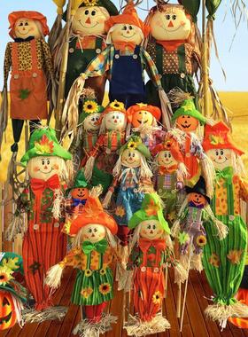 新款节稻草人装饰草坪花园田园庭院室外户外布偶布置道具摆件地插