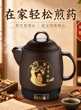 物醒中医电砂锅电动中药电煎壶智能电子煎药壶全自动熬药家用紫砂