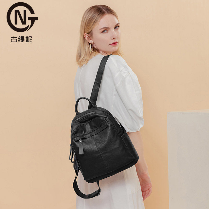 古缇妮2021新款韩版夏季真皮双肩包 古缇妮双肩背包