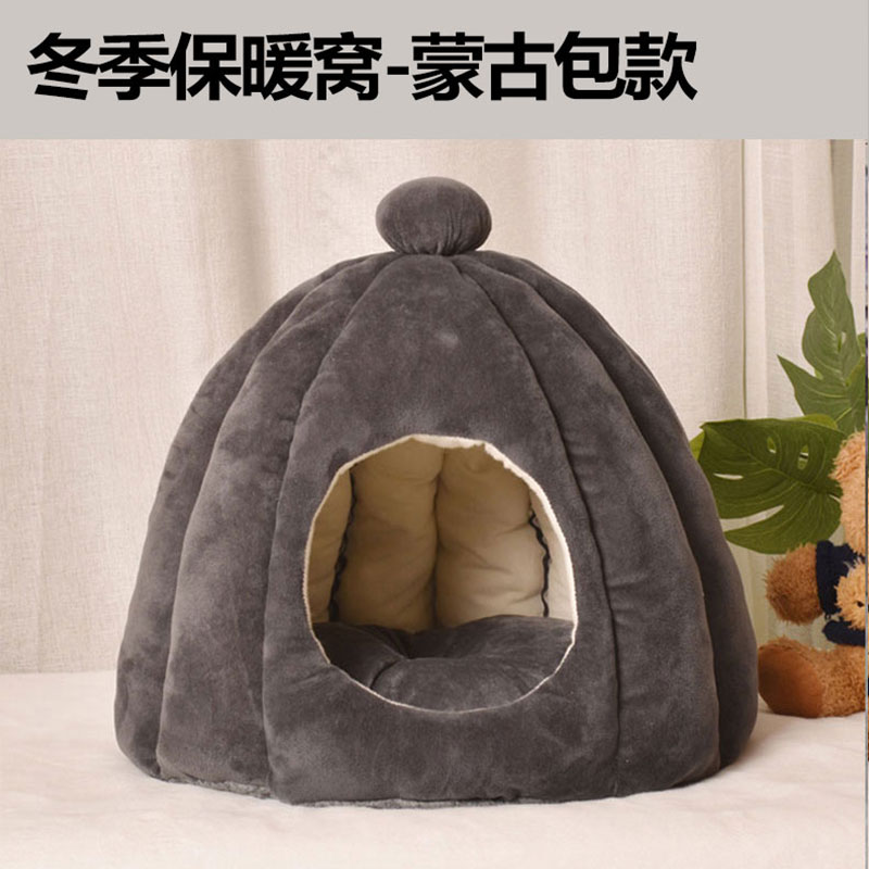 刺猬专用保暖窝冬季宠物兔子仓鼠小宠窝封闭式蒙古包加厚四季通用 - 图0