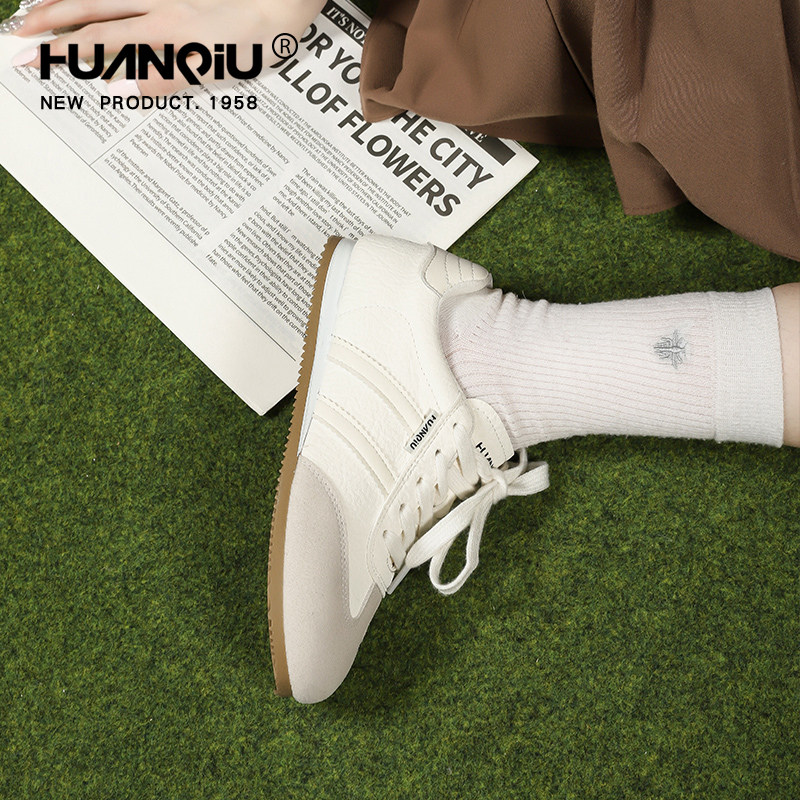 环球德训鞋女2025秋季新款平底百搭小白鞋阿甘鞋学生休闲运动板鞋,淘宝优惠券,粉丝福利购,淘宝优惠卷