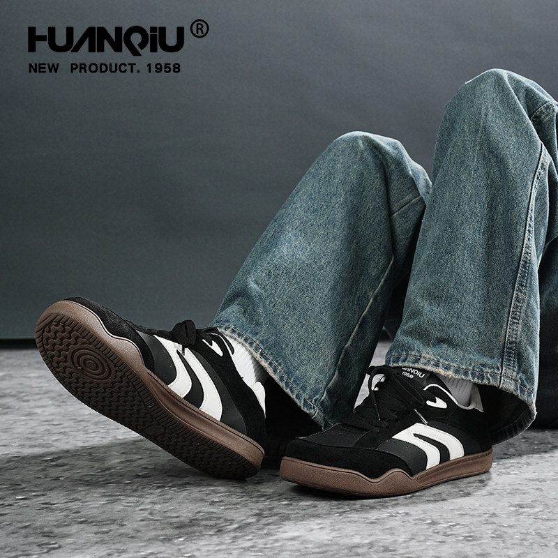 环球黑色板鞋男2026春季新款上班通勤不累脚小黑鞋休闲运动鞋子男,淘宝优惠券,粉丝福利购,淘宝优惠卷