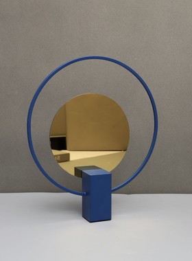 新中式创意不规则树脂白色摆件样板房售楼部卧室书房客厅桌面饰品