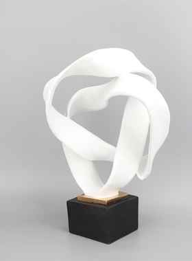 北欧白色飘带树脂家居客厅装饰品