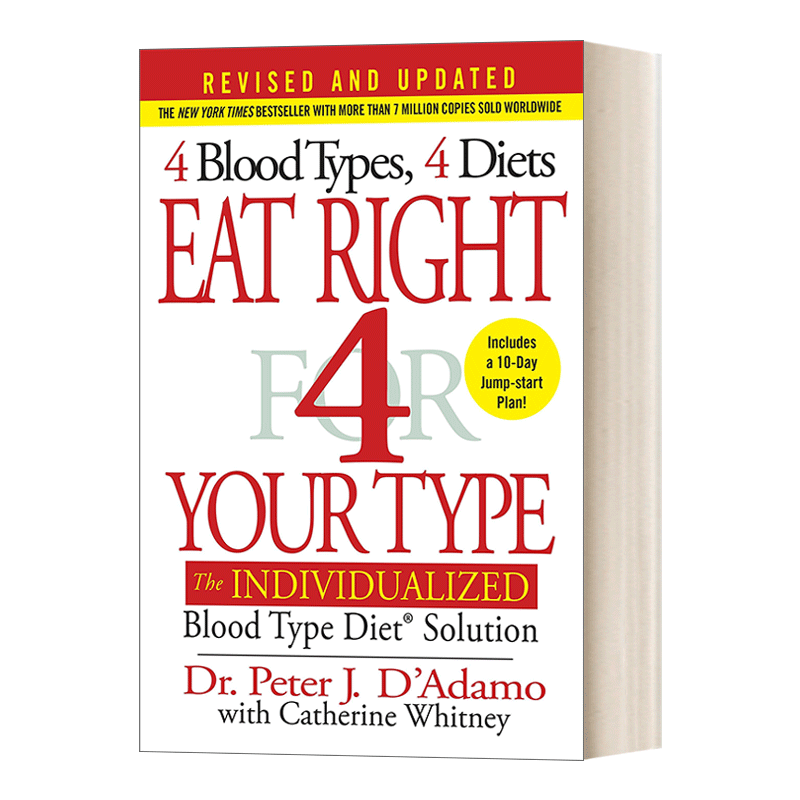 英文原版 Eat Right 4 Your Type 按你的血型正确饮食 更新修正版 个性化血型饮食解决方案 英文版 进口英语原版书籍