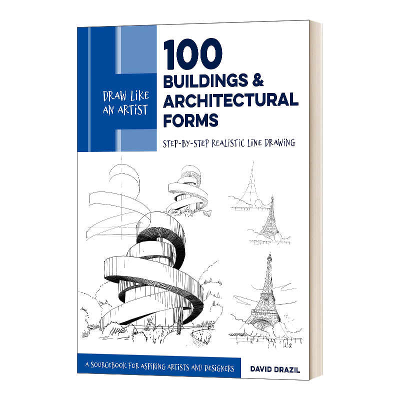 英文原版 Draw Like an Artist 像艺术家一样画画 100 座建筑物和建筑形式 英文版 进口英语原版书籍